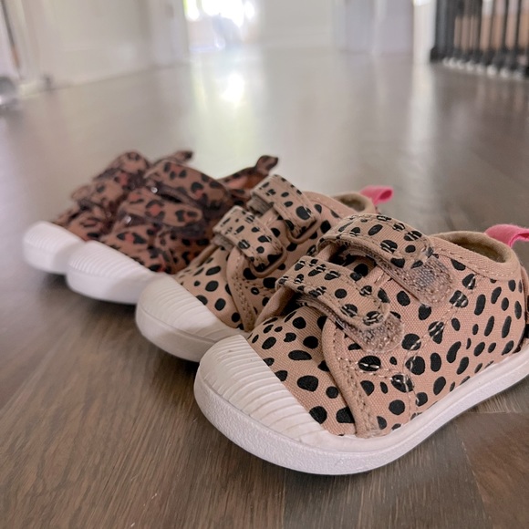 Cat & Jack Shoes Two Pair Of Size 4 Hard To Find Cat Jack Leopard